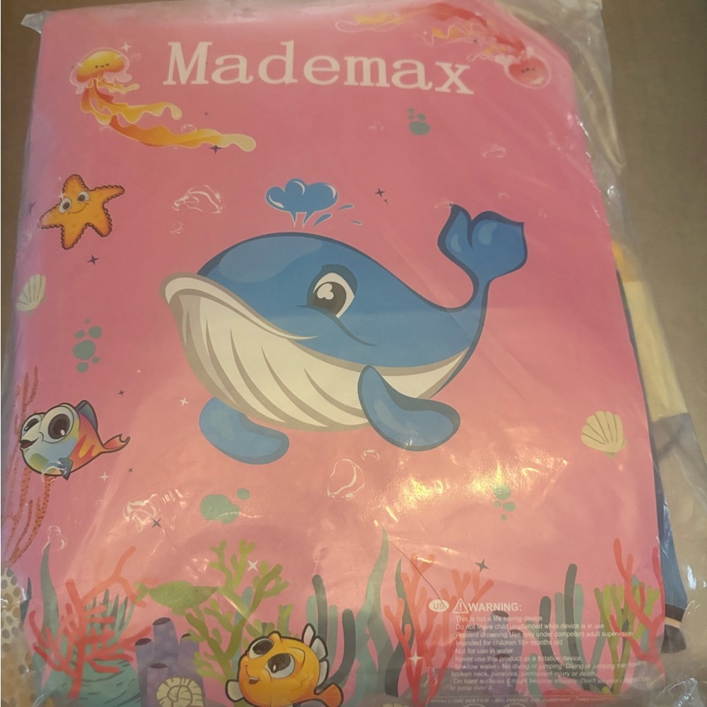 Mademax Pink Whale Play Mat Sprinkler 79”